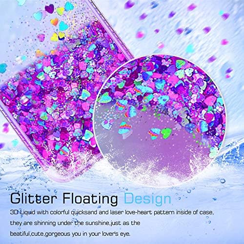 Wegoodsun Samsung Galaxy A03S 5G Case, para Diamond Glitter Liquid Liquid Bling Sparkle Flowle Sparkle Shiny Girls Protetive