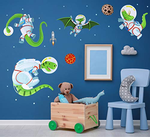 Dinosaur Astronaut Space Adventure Wall Decal