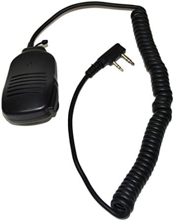 HQRP 4-PACK 2 PIN PTT MINI-Alto-falante Compatível com Kenwood TK-2170, TK-2170K, TK-2173, TK-2206 SUN METER