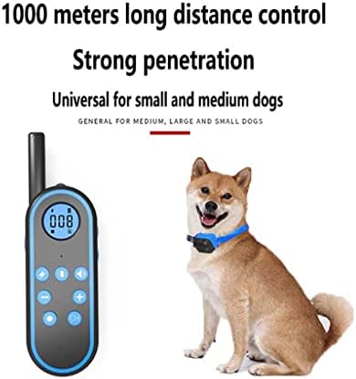 Treinamento de cães Cola de choque, cão médio a grande, com vibração, choque e bipe, resistente à água, treinador de controle remoto,