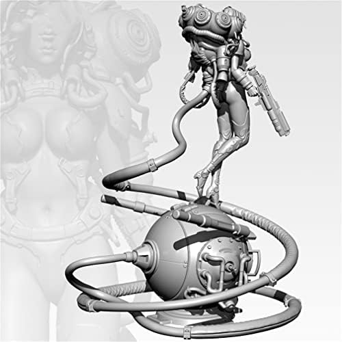 1/24 Soldado de caracteres de resina Modelo de ficção científica mecha feminina resina guerreira kit miniatura // ij5-72