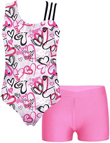 ZDHOOR KIDS GIRLS GYMNÁSTICAS COMPREGA COM CORTE COMPRIMENTO CURSO CRUPO ONE PIECE MUNCO DO MUNCO DO MUNCHO DE