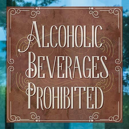 CGSignLab | Bebidas alcoólicas proibidas -victorians Janela se apega | 16 x16