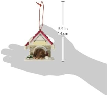 Dachshund Red Dog House Ornament