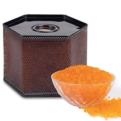 Smkitgod 750gram （1,76 lbs) laranja reutilizável indicando contas dessecante de sílica gel