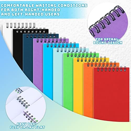 120 PCS Livros de memorando de Memorando Top Topados Notebooks 25 Folhas/Mini Pad Mini Nota Pads Small WireBound Spiral Notepads