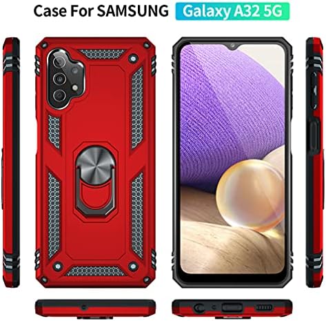 YZOK para o caso Galaxy A32 5G, caso Samsung A32 5G, com protetor de tela HD, [grau militar] Montagem de carros -anel híbrido Hybrid