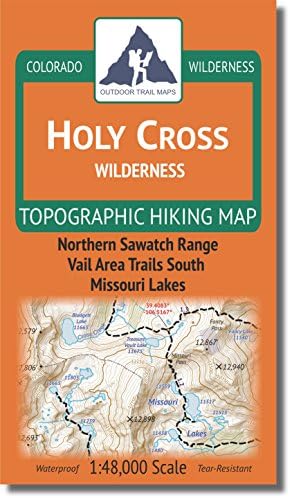 Holy Cross Wilderness - Mapa de caminhada topográfica do Colorado