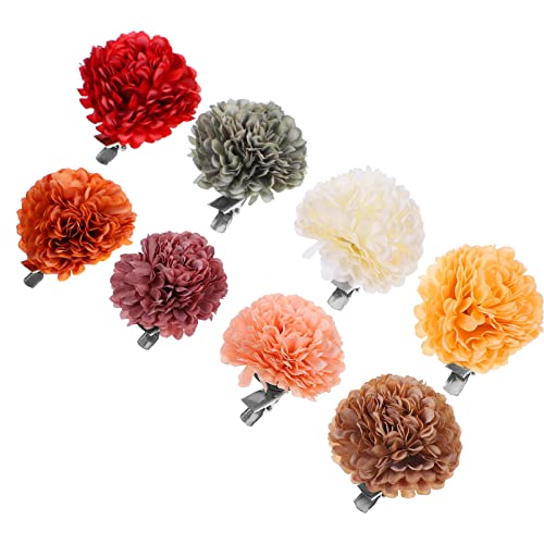 Acoofan 8pcs Flor de cabelo Acessórios de cabelo Floral Hairpin Broche Hair Flowers Flor Broche