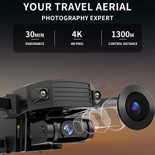 STSEAEEACE GPS Drone com câmera HD anti -shake 4K para adultos - quadcopter RC com retorno automático, siga -me, motor