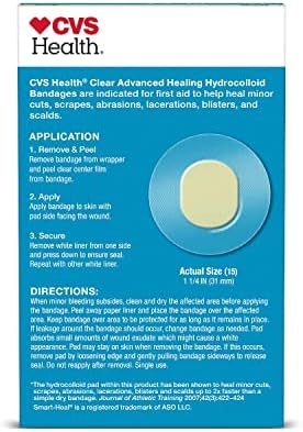 CVS Health Clear Avançado Cura Hidrocolóide Spot Bandrages, 15 ct