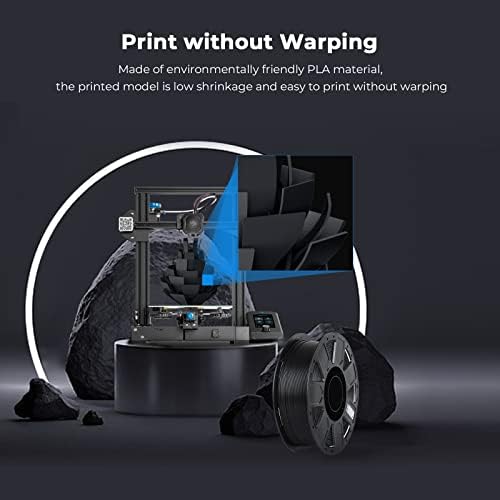 Filamento da impressora 3D Creality 1,75 mm, Ender Pla Filamento sem impressão suave sem entupir sem deformação, encaixe a maioria