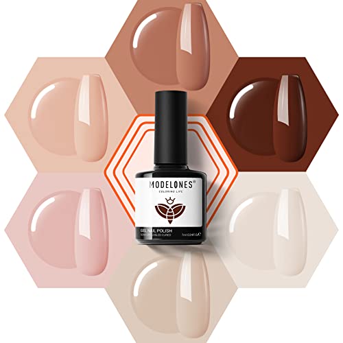 Modelones 9pcs Gel esmalte nu sem limpeza de base de base e óleo de cutícula