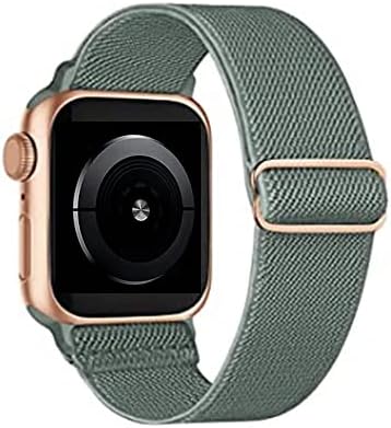 Banda de loop solo de nylon elástico compatível com a banda Apple Watch Band 38mm 40mm 41mm, alça de reposição elástica