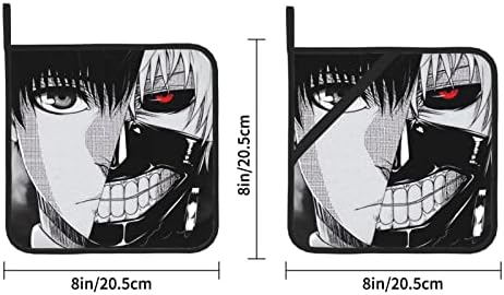 Anime Tokyo Ghoul Anti-escaldamento Os porta-panelas definem portadores de maconha reutilizáveis ​​2 PCs Hotpot Bandes Placas