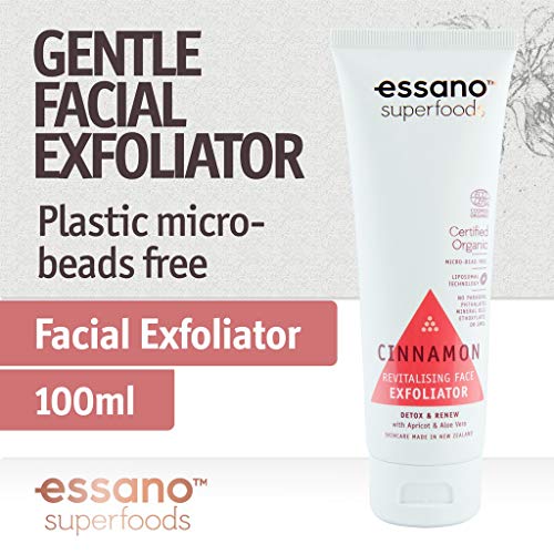Mg Essano Superfoods Cinnamon Revitalizando o esfoliante 100ml -Skin Skin, fresco, com parecer que parece