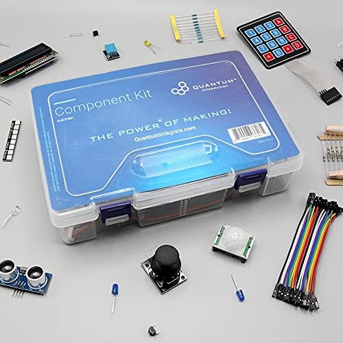 Kit de partida eletrônica componente de hardware quântico com placa de pão de solda, kit de fios de jumper, kit de LEDs e resisitor,