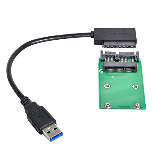 CableCC USB 3.0 para MSATA 50pin SSD e 1,8 Micro SATA 7+9 Adaptador de 16pin Adicionar cartões PCBA USB 3.0 a MSATA