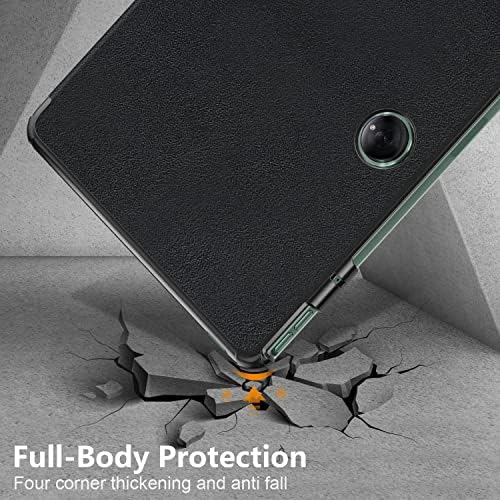 Caso Gylint para o OnePlus Pad 2023, dobrando o fólio ultrafino de couro PU PU capa para OnePlus Pad/Oppo Pad 2 Black