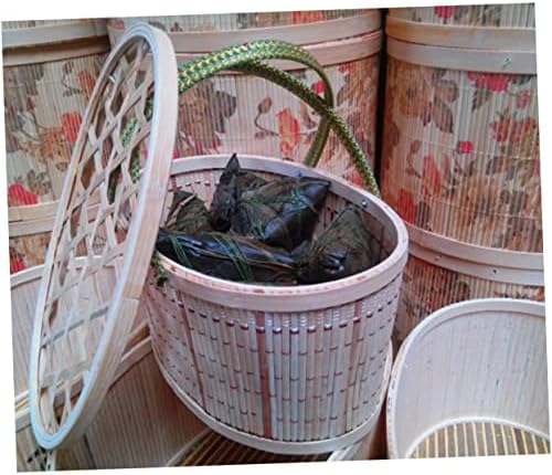 Lifkome desktop cesto de cesta de casamento cestas de armazenamento com tampa cesta de cesto de fruta decorativa