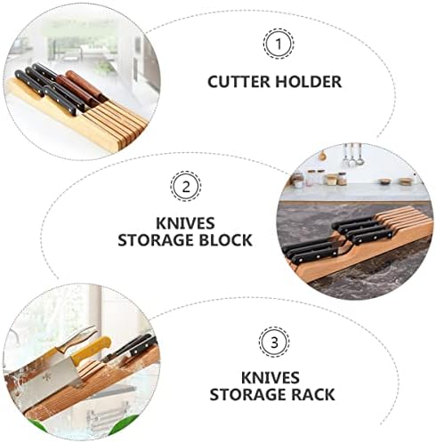 Bestonzon 1pc mais madeira e afinciza rack de cutleria de estilos de estilos de estilos de gaveta de gaveta bancada doméstica Inserir