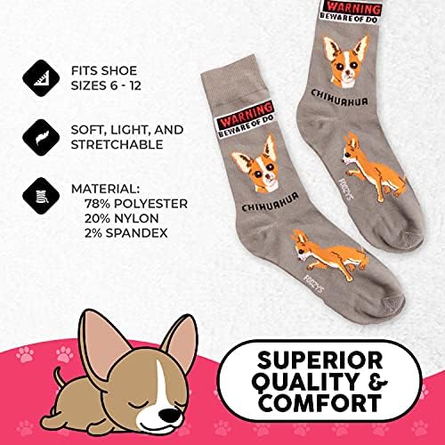 FOOZYS MENS CREW SOCKS | Presente engraçado para cachorro fofo para novidade canina | 1 par