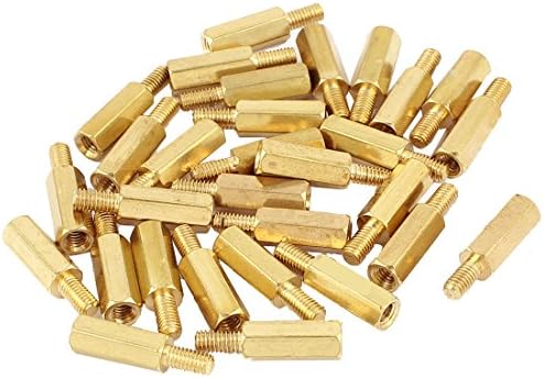 Aexit M3 Spacers e Stapfos de Brass Male Spacer Spacer Spacers 12mm+6mm 30pcs