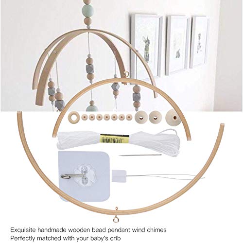 Kit de bricolage para dispositivos móveis, berçário de madeira para cabide móvel para artesanato para artesanato kit móvel chime