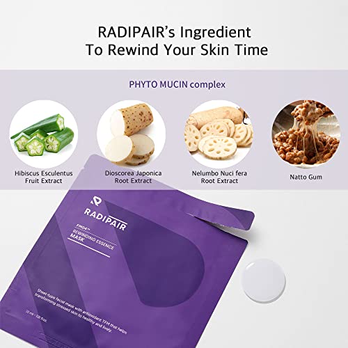 RADIPAIR FM04 RECEBIDA A ESSENCE MASK, 30ML - 1,06 FL OZ | Máscara de K-Beauty para calmante, nutrir e enfrentar anti-envelhecimento