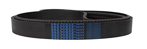 D&D PowerDrive 5VX1250/03 Cinturão em banheiro 5/8 x 125 OC 3 Banda, borracha
