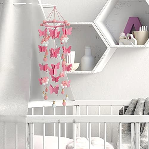 Toyvian Baby Crib Mobile Feel Plexh Ball Butterflies Pingente de parede Ornamento pendurado para berçário para crianças