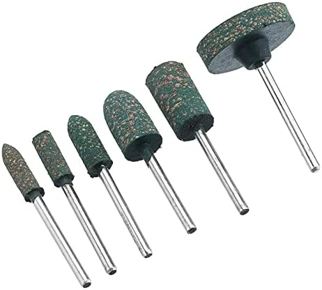 Rodas de polimento de 6pcs 3 mm Cabeça de moagem de polimento de borracha para polimento de madeira de madeira