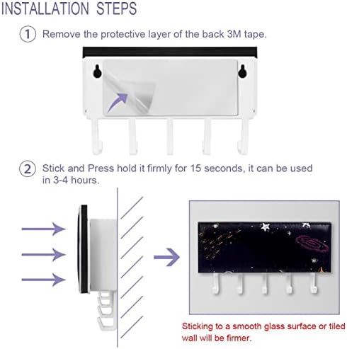 Laiyuhua colorido ganchos com 5 ganchos e 1 compartimento para armazenamento, perfeito para sua entrada, cozinha, espaço no quarto