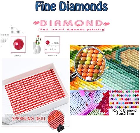 Kits de pintura de diamante para adultos, tinta de diamante de diamante de diamante amarelo Iniciante Diy 5D Paint by