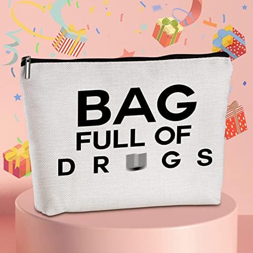 Yegifeyct engraçado Pill Medicine Medicine Bag de maquiagem de maquiagem de enfermagem Doutor Gifts For Mulheres