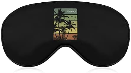 Máscara ocular havaiana vintage com alça ajustável para homens e mulheres noite de viagem para dormir uma soneca