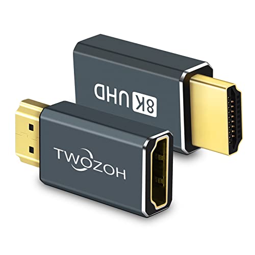 Adaptador de extensão HDMI 8K 8K 8K, HDMI 2.1 masculino para fêmea Extensor do conector Suporte 8k@60Hz, 4K@144Hz,