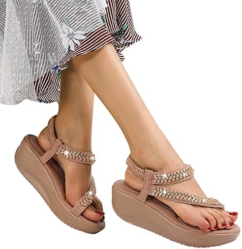 Sandálias da plataforma de USyfakgh para mulheres sandálias de fivela de moda sapatos de verão para mulheres