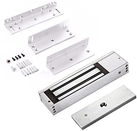 Ares Vision Mag Lock 500kg/1100 lbs de retenção magnética Bloqueio de força 12/24V, indicador de LED, não/NC com colchetes