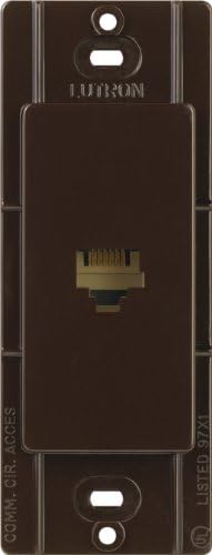 Lutron Ca-PJ-B-Br Claro Telefone Jack, Brown