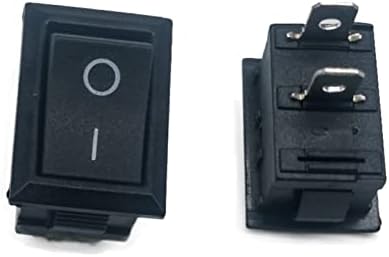 Rocker Switch 50pcs 100pcs kcd1 21 * 15 mm 2pin Boat Rocker Switch SPST Snap-in On/Off Posição Snap 6a/250V cobre