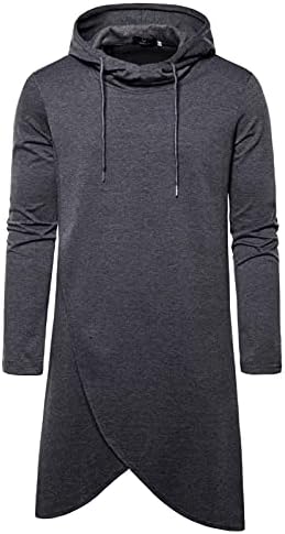 PMUYBHF Mens Cardigans Cardigans Large Casaco Capa com capuz Sweater de gola de xale de xale longa