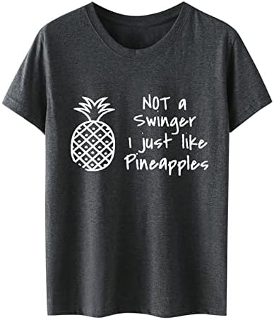 Camisetas sólidas lisam mulheres que gostamos de abacaxi camiseta de abacax