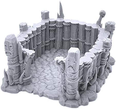 Hut de Shaman por cenário imprimível, cenário de RPG de mesa impressa em 3D e terreno de guerra de guerra de 28 mm em miniaturas