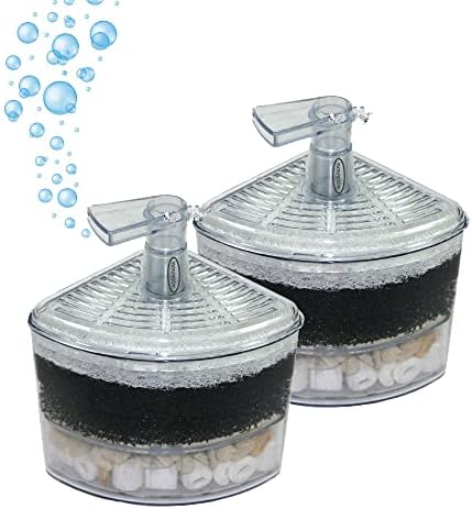 Aquapapa Corner Filter Bio acionado de ar cerâmica de esponja para frito de camarão nano aquário de tanque de peixes