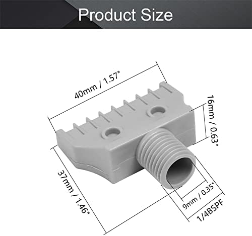 Bettomshin 1/4bspf rosca masculina 40mm largura abd slow off bico chat jet cinza 2pcs