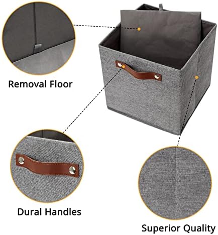 Cubos de armazenamento Dullemelo, caixas de armazenamento de cubos dobráveis ​​11 x 11 para organizar o armário de