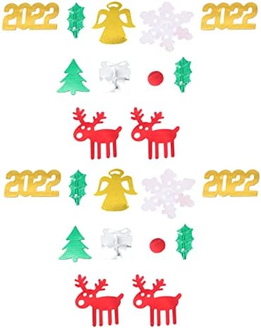 PretyZoom 25 Packs Confetes de mesa de Natal Feliz ano novo 2022 Confetti Confetti Glitter Table Confetti 2022
