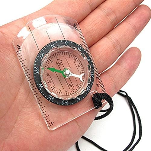 Glutinous Transparent Plastic Compass Proporcional Pegada Viagem ao ar livre Ferramentas de bússola de caminhada ao ar livre