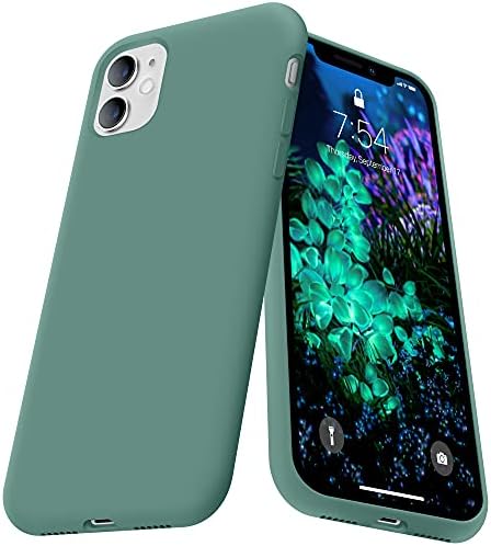 OUUZ iPhone 11 Case, iPhone 11 Caixa de telefone líquido Caixa de telefone de borracha de silicone líquido, corpo de proteção